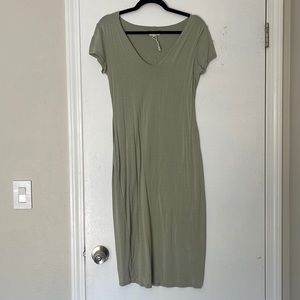 See you Monday sage green dress